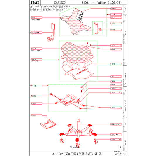 HÅG Capisco 8106 Spare Parts